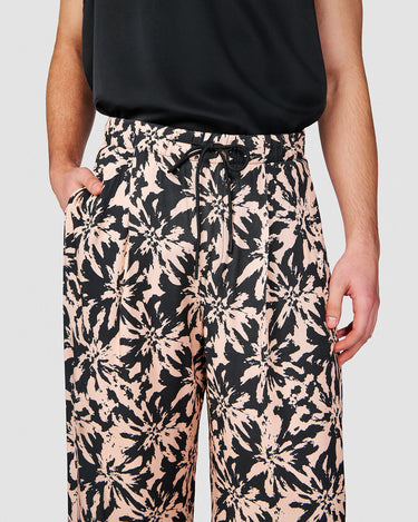 EGON BLACK/BLUSH ABSTRACT FLORAL WIDE LEG PANT