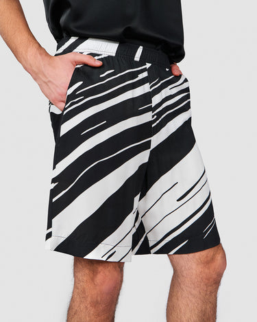 TRIPP BLACK/WHITE ABSTRACT BERMUDA SHORT