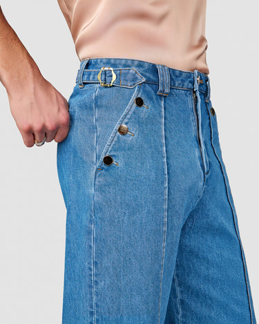 Washed Indigo Denim Asher Pant
