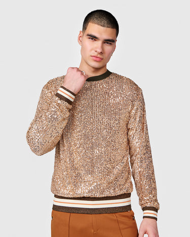 RIVER GOLD SEQUIN SWEATER