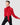 Lexington Red Chiffon Bow Neck Top