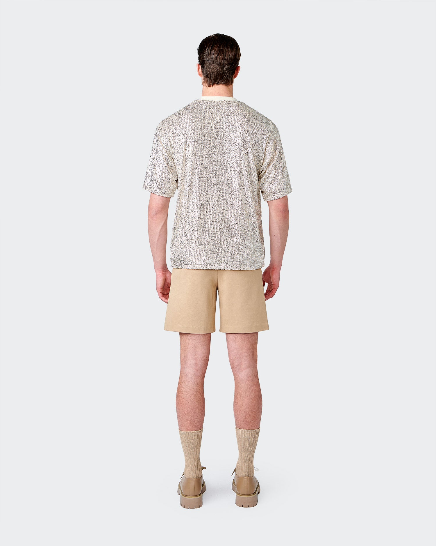Micah Platinum Sequin T-Shirt