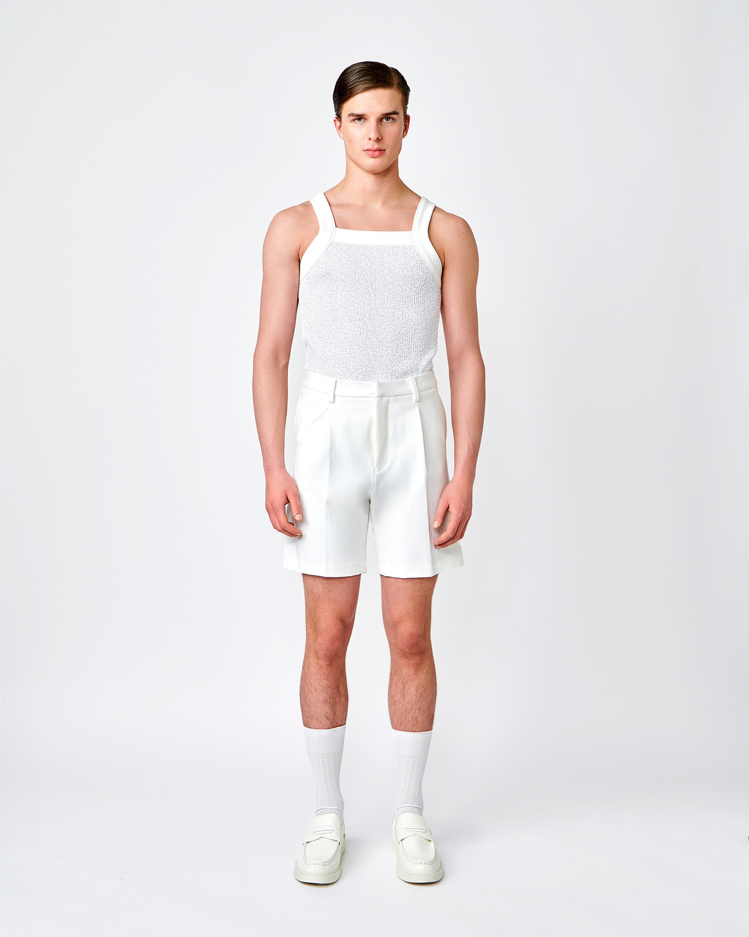 Reggie Off-White Tailored Shorts