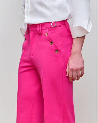 Asher Fuchsia Ponte Boot Cut Trouser