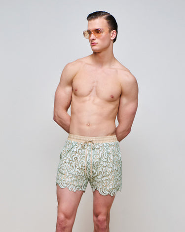 Santiago Sage Lace Short