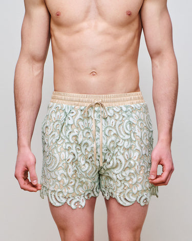 Santiago Sage Lace Short