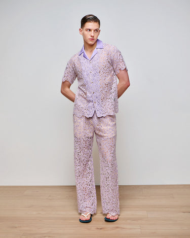 Amir Lilac Lace Pant