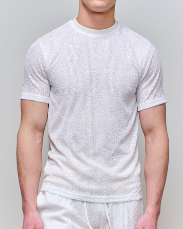 Toshi White Sequin T-Shirt