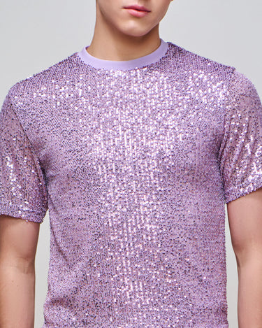 Toshi Lilac Sequin T-Shirt