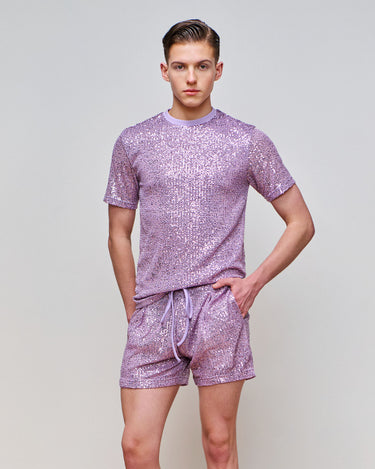 Toshi Lilac Sequin T-Shirt