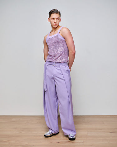 Dominic Lilac Sequin Tank