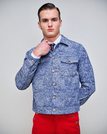 Dimitry Rhinestone Studded Denim Jacket