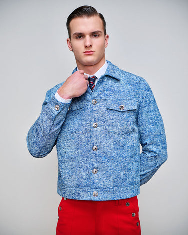 Dimitry Rhinestone Studded Denim Jacket