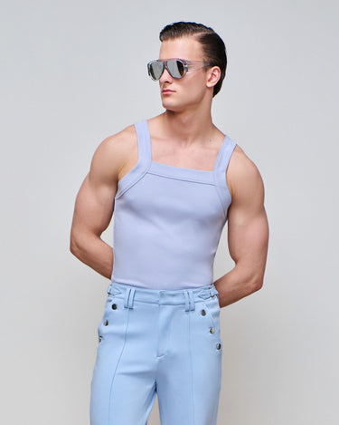 Luca Powder Blue Knit Tank
