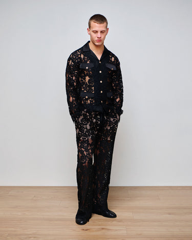 Amir Black Lace Pant