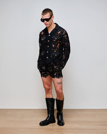 Santiago Black Lace Short