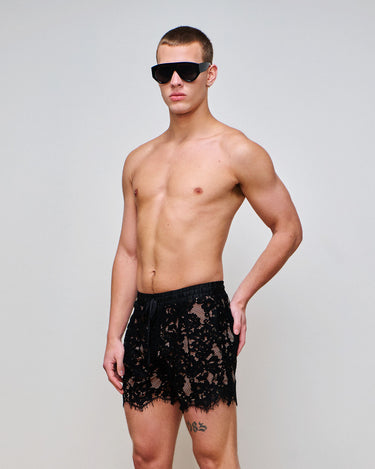 Santiago Black Lace Short