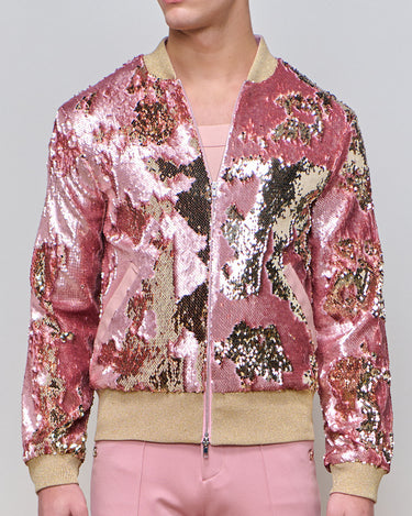 Atlantis Blush Sequin Bomber Jacket- Collector's Edition