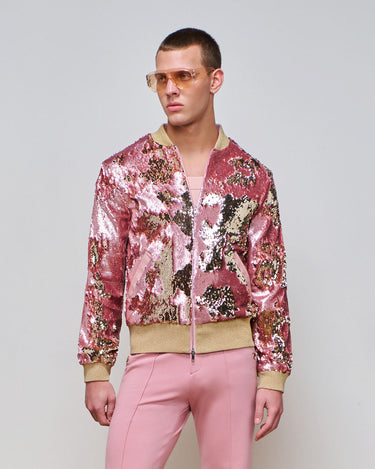 Atlantis Blush Sequin Bomber Jacket- Collector's Edition