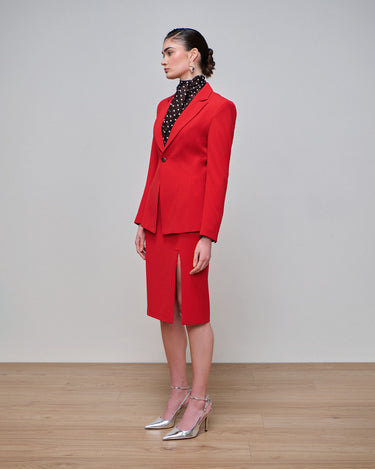 Regency Crimson Pintuck Jacket