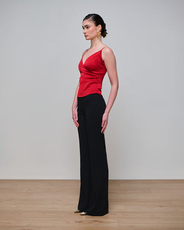 Olympia Crimson Satin Camisole