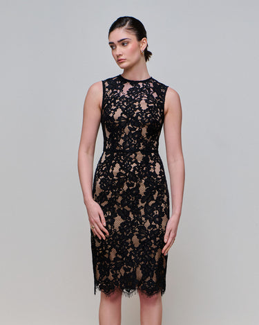 Audrey Black Lace Sheath Dress