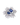 Blue Crystal Burst Brooch