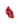 Crimson Crystal Feather Brooch