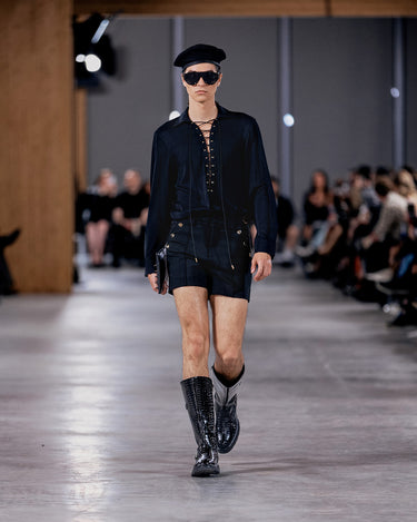 Ryker Black Lace Up Shirt