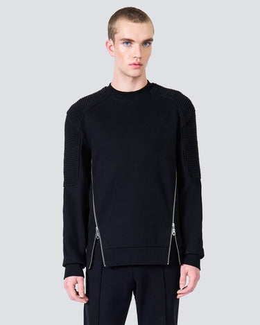 Ethan Black Zip Sweatshirt