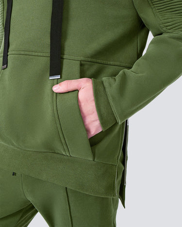 Bennett Olive Zip Hoodie