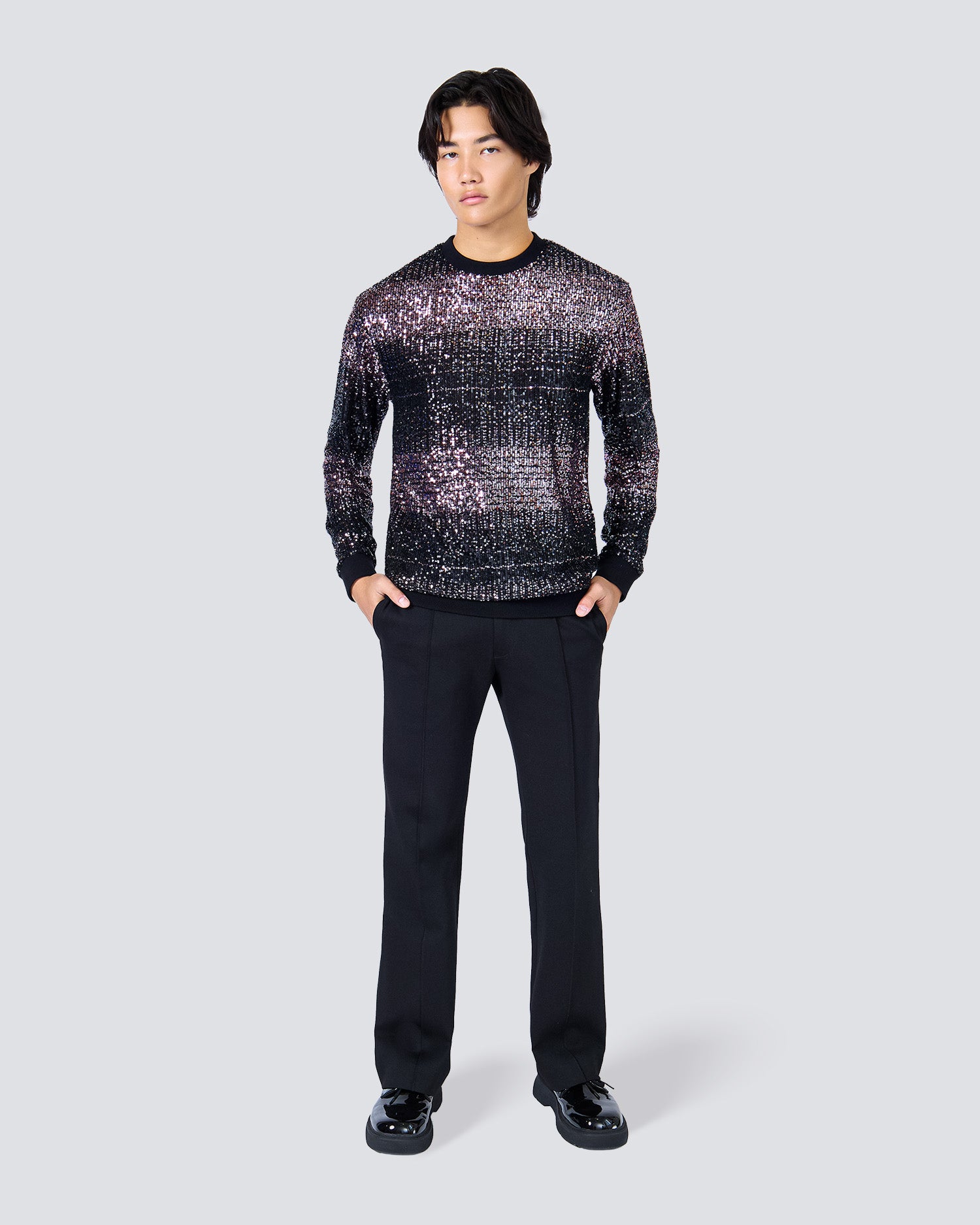 Atlas Stripe Sequin Sweater
