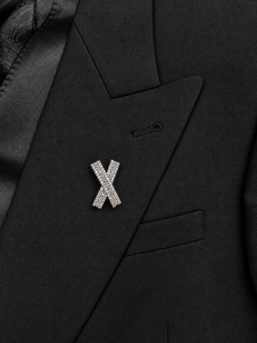 Crystal X Brooch