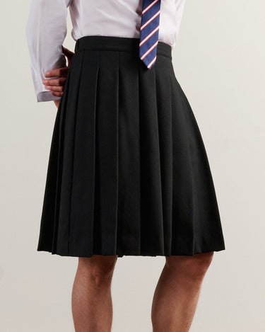 Matias Black Wool Pleated Kilt- Pre-Order / Ships Nov.15