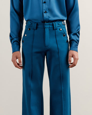 Asher Teal Ponte Boot Cut Trouser