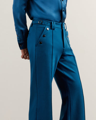 Asher Teal Ponte Boot Cut Trouser