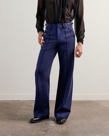 Asher Navy Ponte Boot Cut Trouser