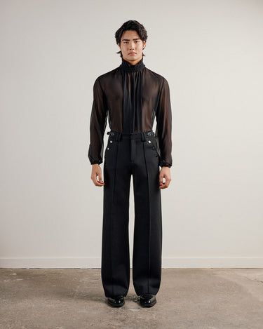 Asher Black Ponte Boot Cut Trouser