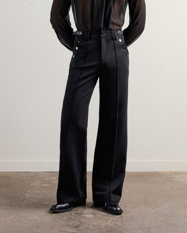 Asher Black Ponte Boot Cut Trouser