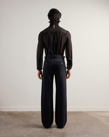 Asher Black Ponte Boot Cut Trouser