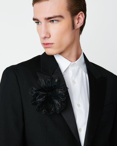 Sutton Black Organza Flower