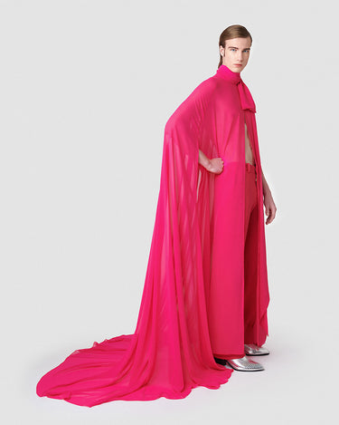 Oscar Magenta Chiffon Kaftan