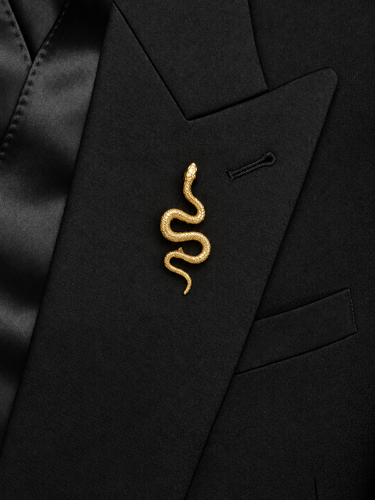 Gold Serpent Brooch