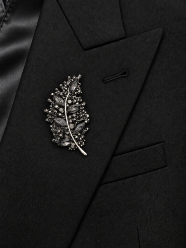 Dark Crystal Feather Brooch