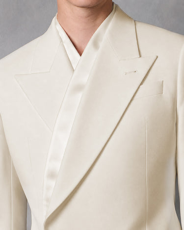 HAYDEN IVORY/BLACK WOOL SUIT- Designer Made to Measure