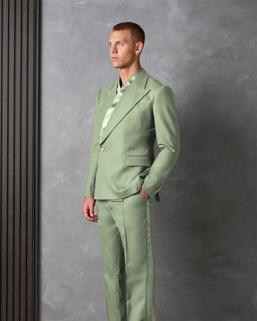 HAYDEN SAGE WOOL COCKTAIL SUIT- made to order