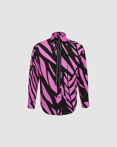 Maverick Ribbon Tie Neck Shirt