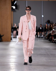Logan Blush Pink Wool Suit- Runway Style / Made to Order