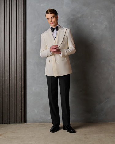 HAYDEN IVORY & BLACK CEREMONY SUIT - Made to order