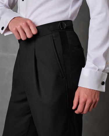 HAYDEN BLACK CLASSIC STRAIGHT LEG PANT - Made to order